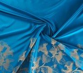 Blue jacq. floral border 120cm